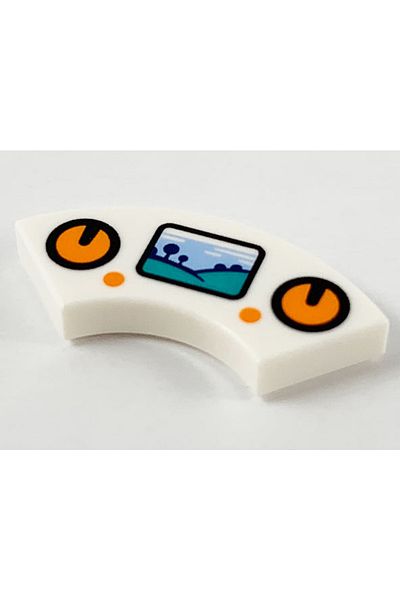 LEGO Original Custom Accessory Creator Tile 2 X 2 Printed Round Tiles White Control Drone 1 Piece