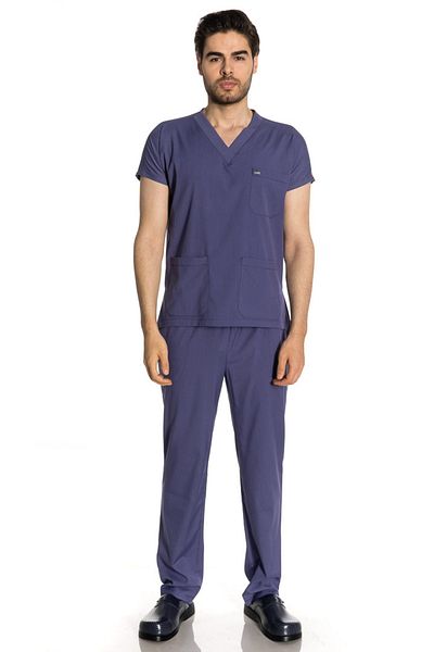TIPMOD Smoke Grey Unisex Bat Sleeve Lycra Doctor/Nurse Jersey