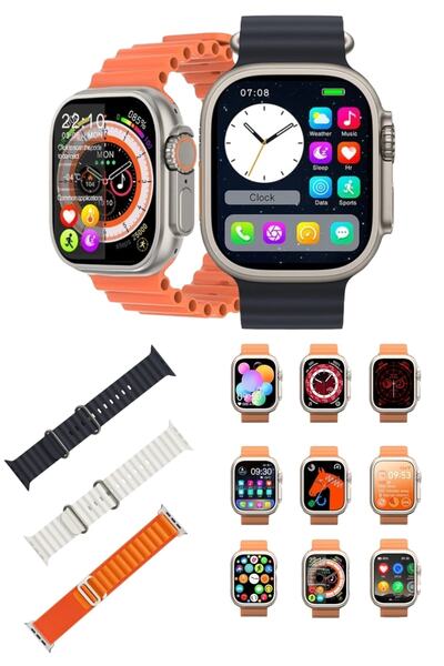 Mmctech 2,02 Inç 3 Kordonlu Nfc 10 Gün Şarj Süresi And/ios Uyumlu Arama Özelikli