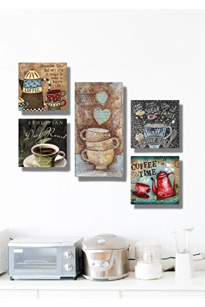 Cadran Collage Style 5 Parçalı MDF Tablo ATF107