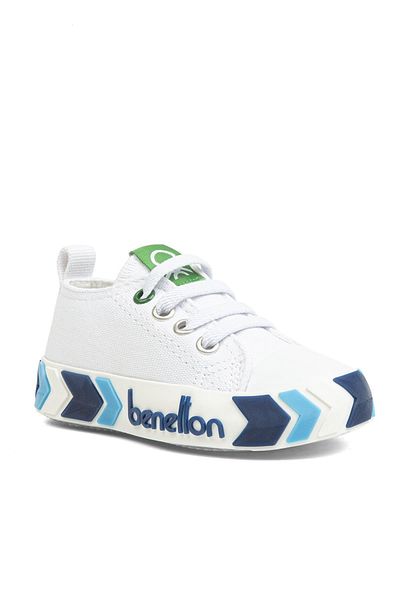 Benetton ®| Bn-30642 - 3394 White Navy Blue - Children's Sneakers