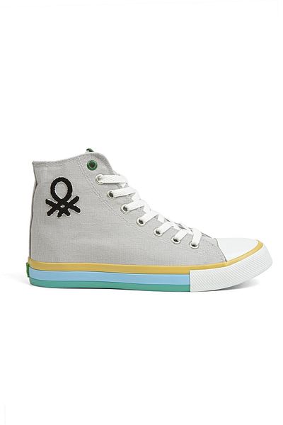 Benetton ® |   Bn-30192 - 3374 Γκρι Λευκό - Ανδρικά αθλητικά παπούτσια