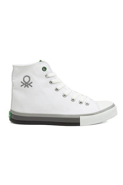 Benetton ® |   Bn-30192 - 3374 White Grey - Ανδρικά αθλητικά παπούτσια
