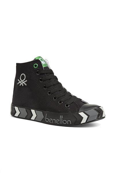 Benetton Negru Negru - Pantofi sport pentru damă
