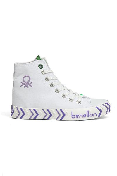 Benetton ® |   Bn-30625-3374 Alb Liliac - Pantofi sport dama