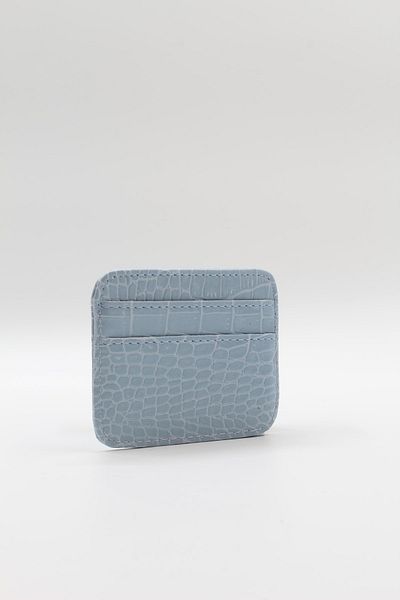 NOTHING Dámský mini držák na karty se vzorem krokodýl baby blue