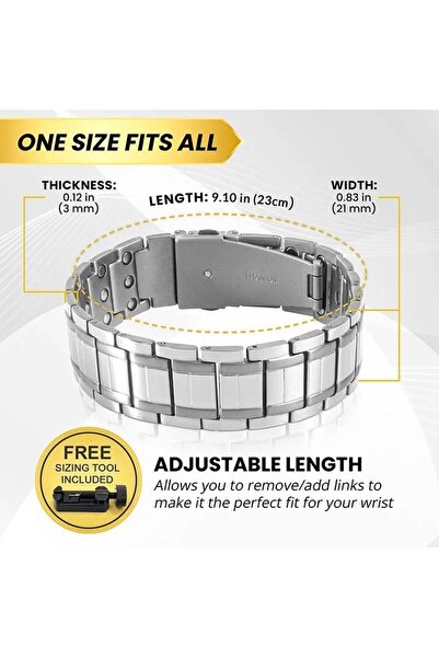 Tesbihane Silver&gold Renk Kişiye Özel Isim/harf Yazılı Titanyum Manyetik Terapi Sağlık Bilekliği