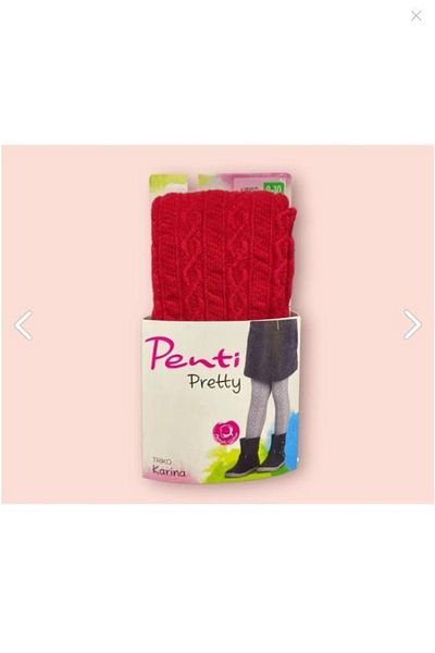 Penti Girl's Knitwear Karina Self Patterned Thick Pantyhose 1027