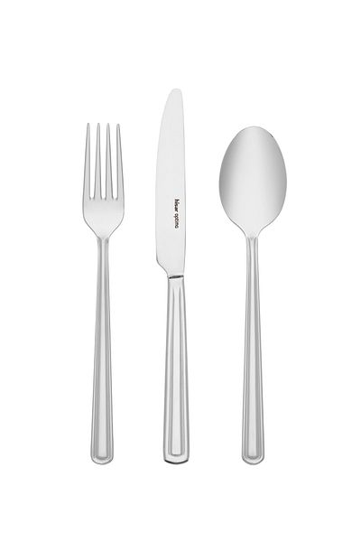 Hisar Imbat 36 Piece Steel Fork Spoon Knife Set