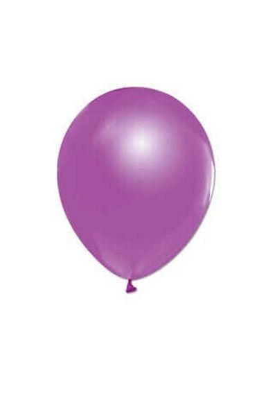 Parti Furyası Purple Balloon + Purple Metallic Balloon + Purple Party Balloon 10 Pieces