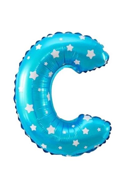 kidspartim Letter C Blue Foil Balloon 16 Inch 40 Cm