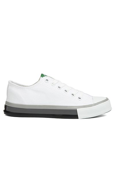 Benetton ® | Bn-90176-2 - 3374 White Grey - Дамски спортни обувки