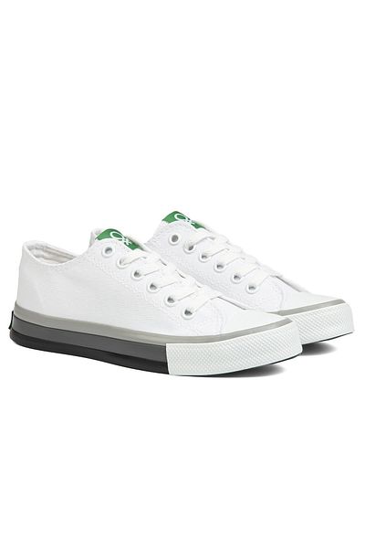 Benetton ® | Bn-90176-2 - 3374 White Grey - Дамски спортни обувки