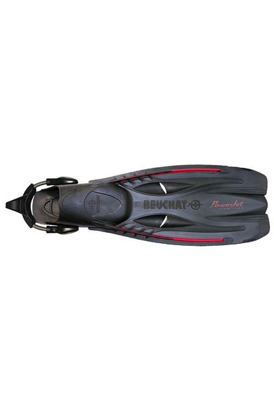 Beuchat Pallet Open Powerjet, Black With Steel Spring Strap