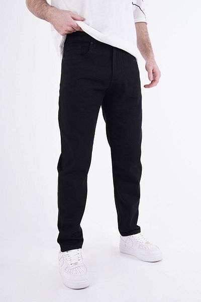 DİFRANSEL Basic Boyfriend Thin Gabardine Black Mom Jean
