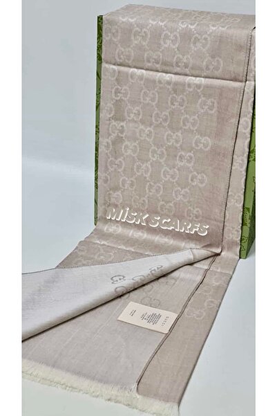 MİSK SCARFS G Desen Yün Ipek Şal