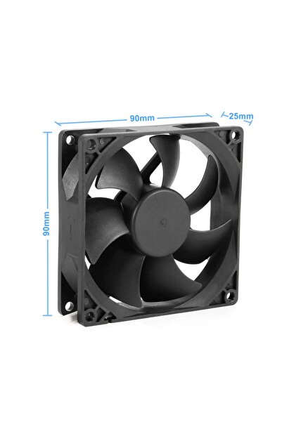 Genel Markalar Dc 12v Fan 90x90mm 9025 3200rpm 9x9cm Sessiz 2 Pin Fırçasız Soğutma Kuluçka Ekran Kartı