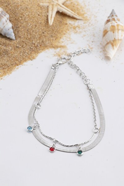 Sortie Aksesuar 3 Colors Zircon Stone Figured Anklet 002