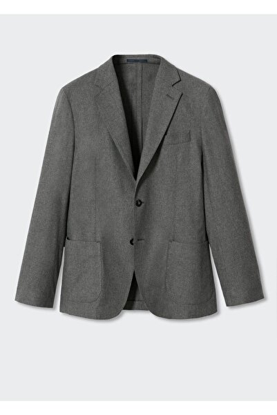 MANGO Man Dar Kesim Yün Blazer Ceket