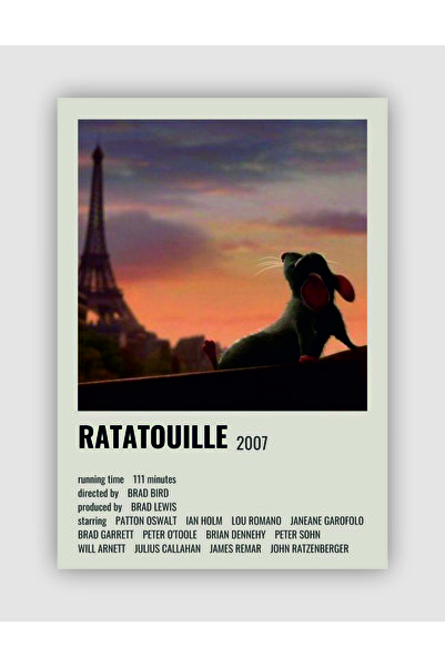 fırsatlar diyarı Ratatouılle Film Info Card Bilgi Kartı Duvar Posteri