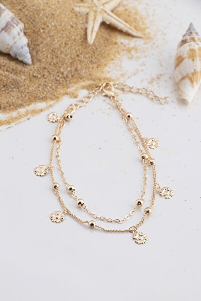 Sortie Aksesuar Butterfly Figured Ball Chain Anklet 004
