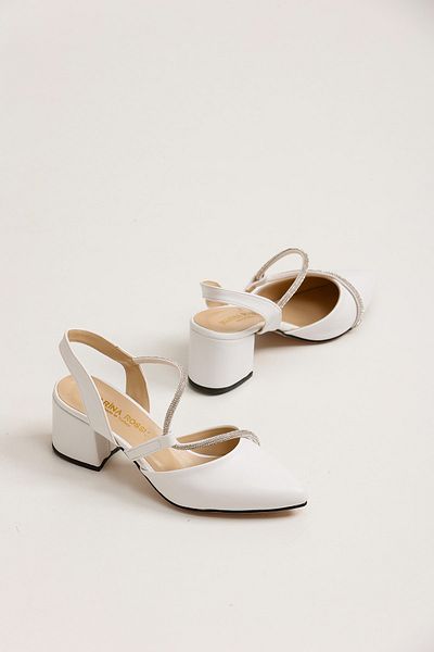 marinarosse Women's Lily White Skin Classic Heeled Shoes