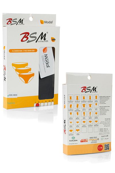 BSM Γυναικεία Modal Βαμβακερά Φυσικά Σλιπ μπικίνι 15 συσκευασιών