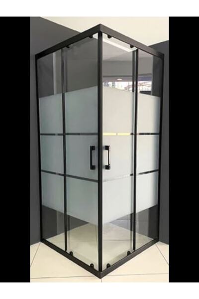 AKTU BAGNO Aktu Duşakabin 100 X 100 Kare 5mm Temperli Cam - Mat Siyah Profil ...
