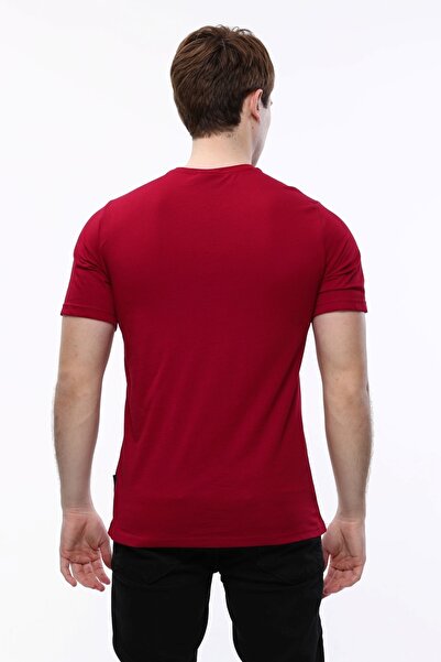 Uniprom Ανδρικό T-Shirt Crew Neck 100% βαμβακερό μπορντό