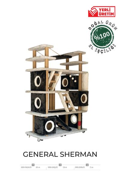 Woodsman Exclusive Cat Furnitures General Sherman Kedi Evi Ve Tırmalama Kulesi