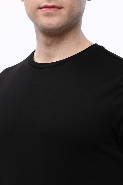 Uniprom Men's T-Shirt Crew Neck 100% Cotton Black