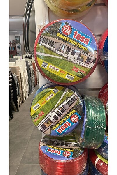 Tesa 20 Metre Bahçe Sulama Çeşme Hortumu Slikonize Kaliteli Canlı Renkler