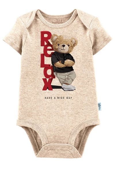 MAHFEL 100% Cotton Organic Printed Premium Snap Fastener Baby Bodysuit