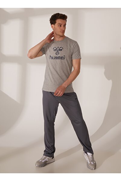 hummel Gri Erkek Yuvarlak Yaka T-shirt 910946-2848 Akıra T-shırt S/s Tee