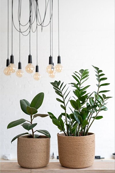 karelim home منظم ديكور منزلي من BOHEM، سلة من الخوص، وعاء للزهور، سلة للبطان...