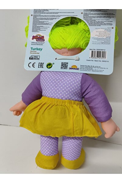 Sunman Gökkuşağı Bebekleri Lahana Bebek , Dolgu Bebek , Et Bebek 35 Cm