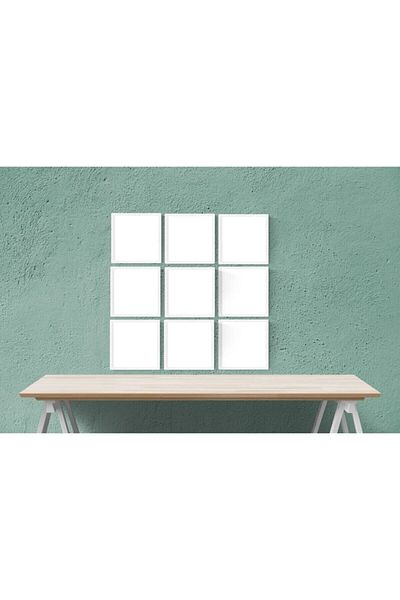 AS TİCARET 9 Pieces 20x20 Cm PVC Glass Frame Photo Frame