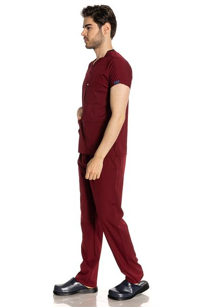 TIPMOD Unisex Bat Sleeve Lycra Claret Red Doctor / Nurse Jersey
