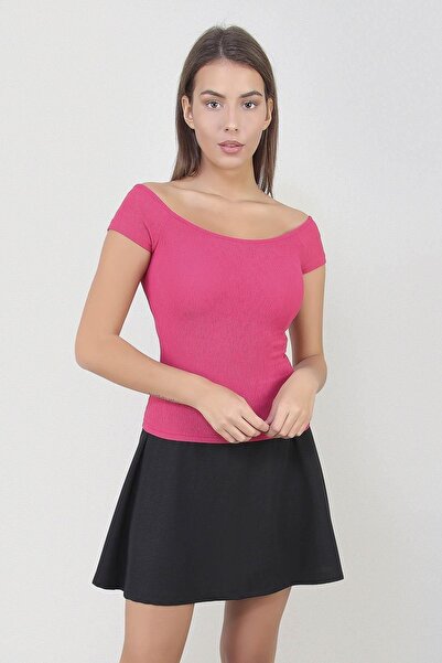 ALEXANDERGARDI تي شيرت قصير بياقة كارمن (b22-39100)