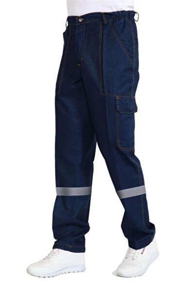 Şensel Reflektörlü Yazlık Kot Iş Pantolonu, Lacivert, -82e645-