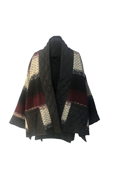 PARA Tİ Kadın Siyah Kaşe Kapitone Asimetrik Ceket