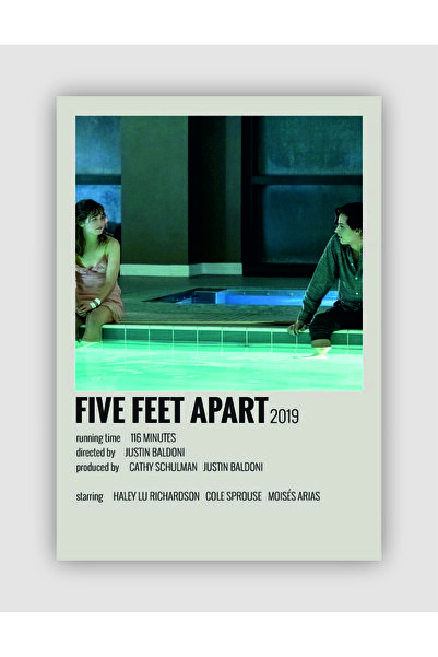 fırsatlar diyarı Five Feet Apart Film Info Card Bilgi Kartı Duvar Posteri