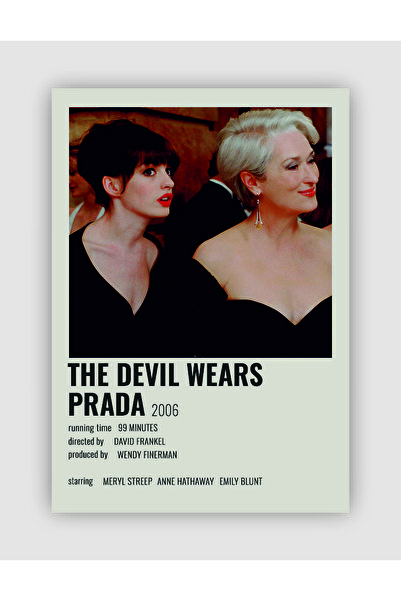 fırsatlar diyarı The Devil Wears Prada Film Info Card Bilgi Kartı Duvar Posteri