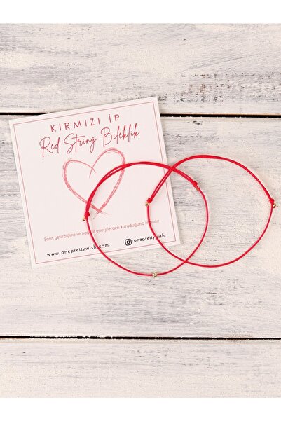 ONEPRETTYWISH Kırmızı Ip Red String Bileklik