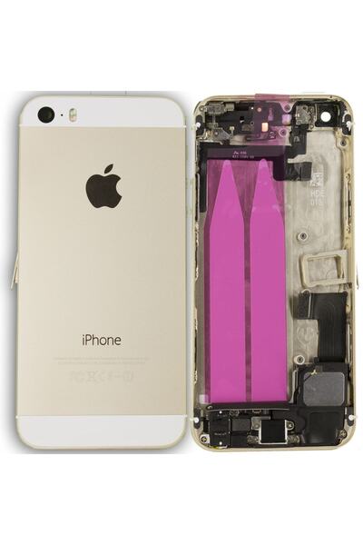 Genos Apple Iphone 5s Uyumlu Kasa Dolu Gold Altın