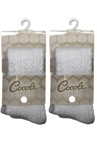 Cocole Комплект от 2 бебешки чорапогащи с верижка (високо съотношение памук)