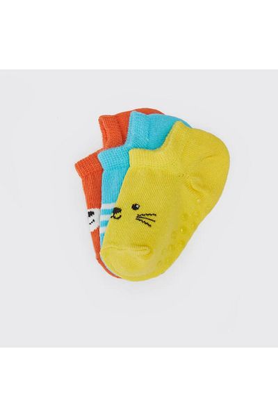 LC Waikiki Baby Boy Patterned Ballerina Socks - Set of 3