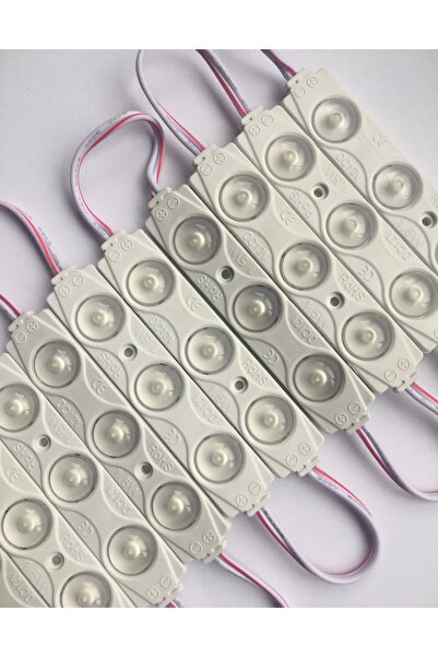 Çankaya Premium 3 Ledli Parmak Led Modül 1.5w 2835 Smd Mercekli Beyaz Kasa,gün Işığı 12v 10 Adet