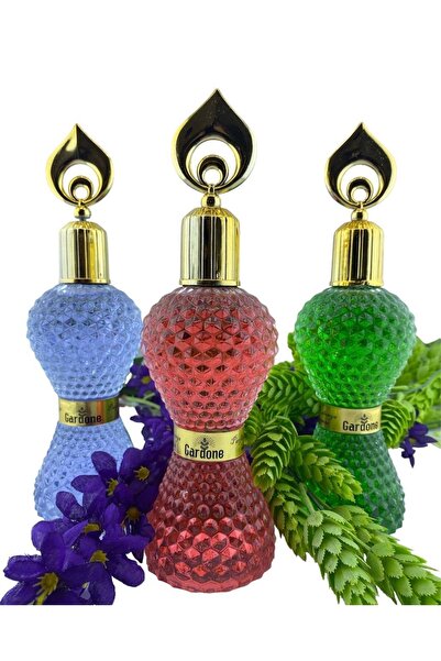 Gardone Kolonya 3'lü Set Cam Şişe Parfümlü Kolonya Safran, Fıstık, Lila 200 ml