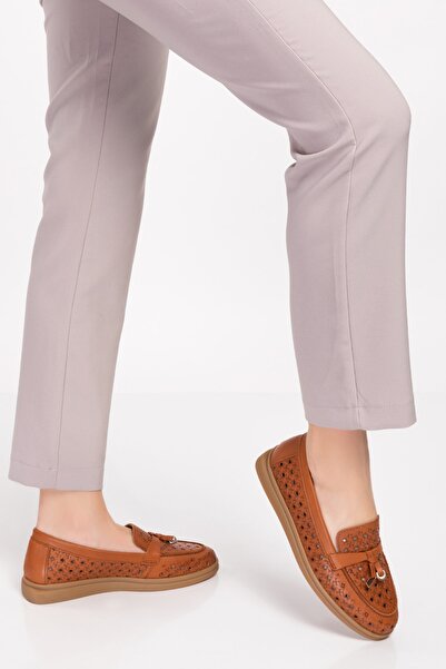 Akgün Жіночі туфлі-мокасини Taba з натуральної шкіри